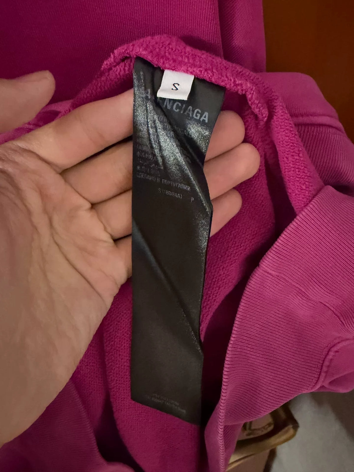Balenciaga Bat Magenta Hooded Sweater