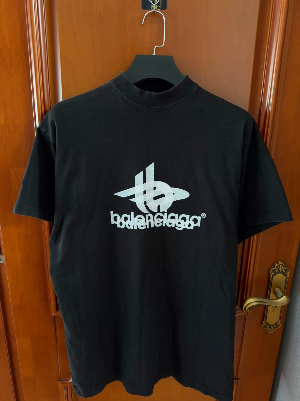 Balenciaga Double Logo Short Sleeve T-Shirt