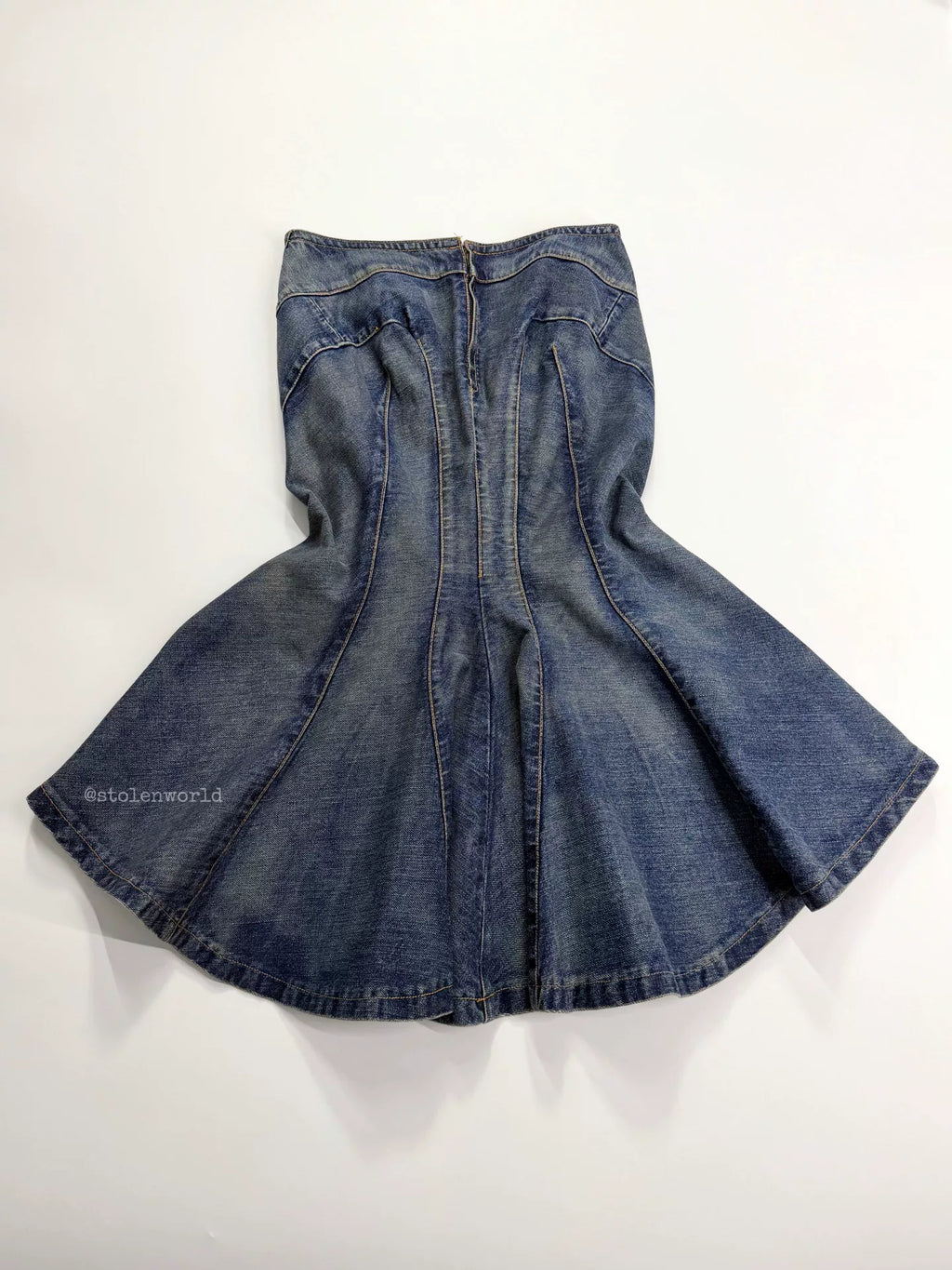 Junya Watanabe Deconstructed Denim Mermaid Skirt - Devines