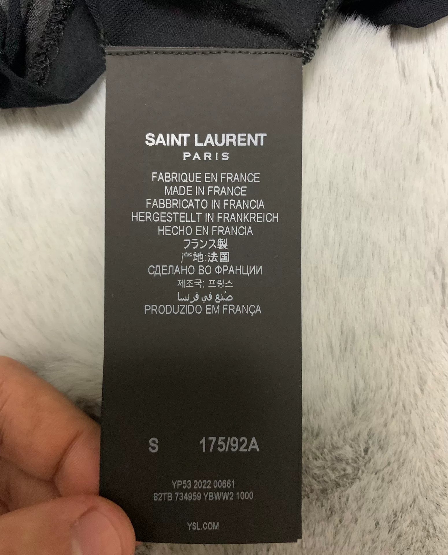 Saint Laurent 23SS Runway Black V-Neck Shirt