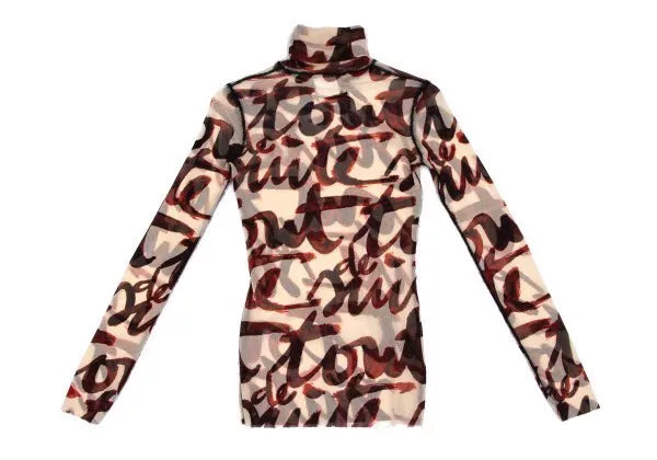 Jean Paul Gaultier Vintage Beige Patterned Mesh Top