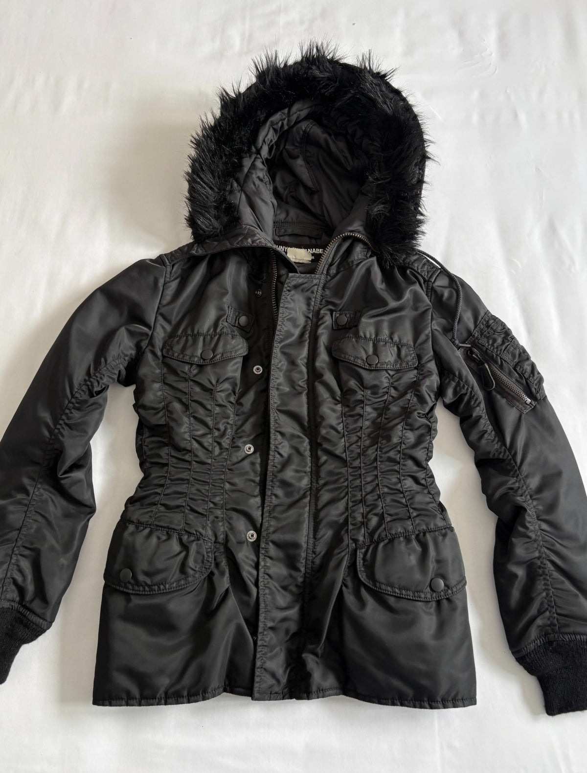 JUNYA WATANABE Show Model Fur‑Collared Cotton Jacket