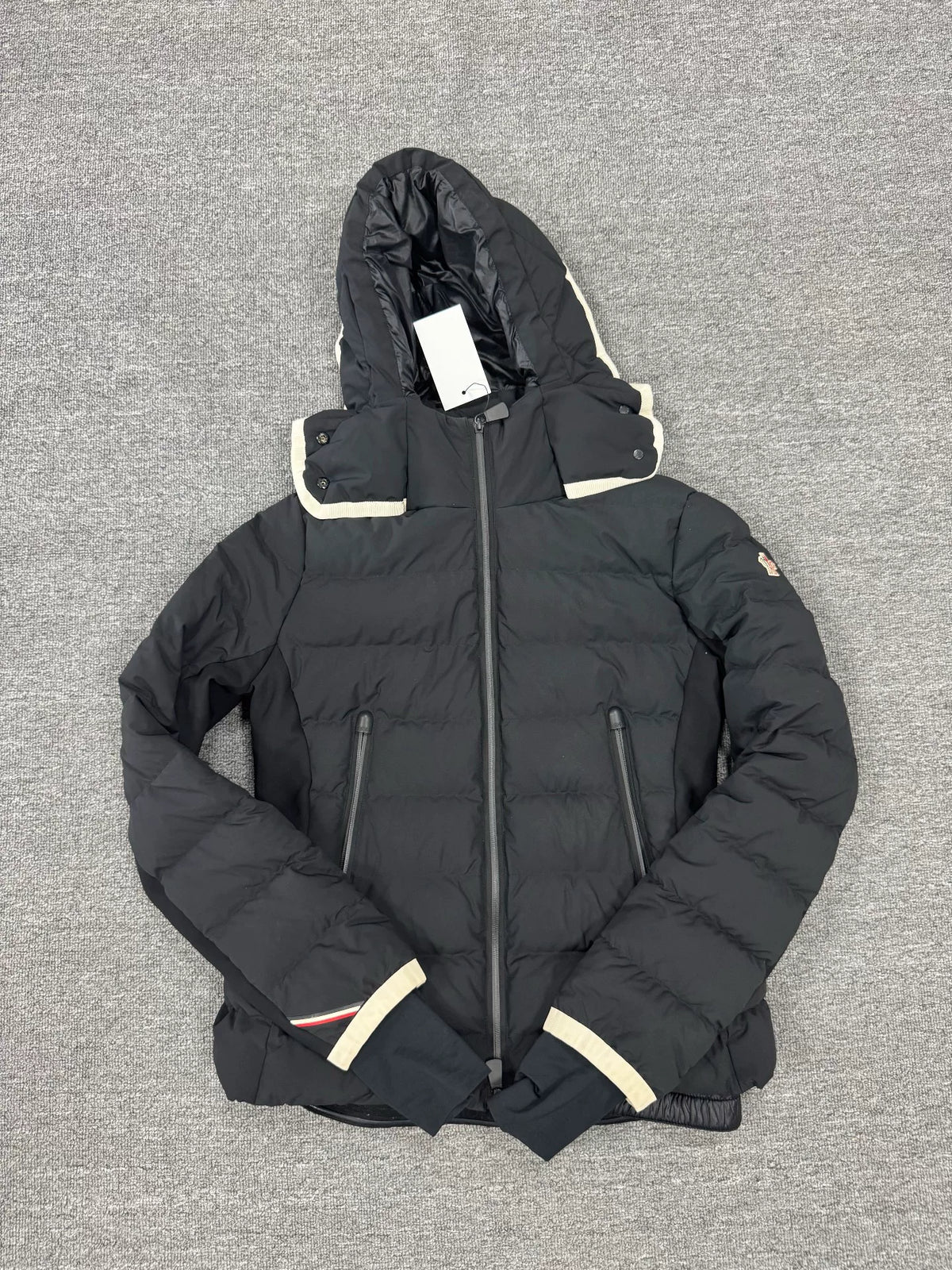 Moncler Short Hooded Zip-Up Down Jacket