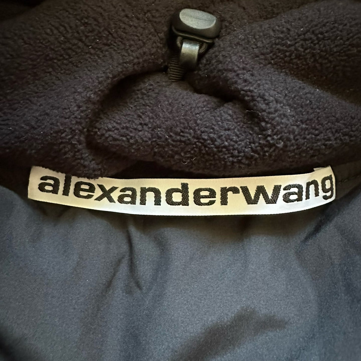 Alexander Wang Black Zip Hooded Down Jacket