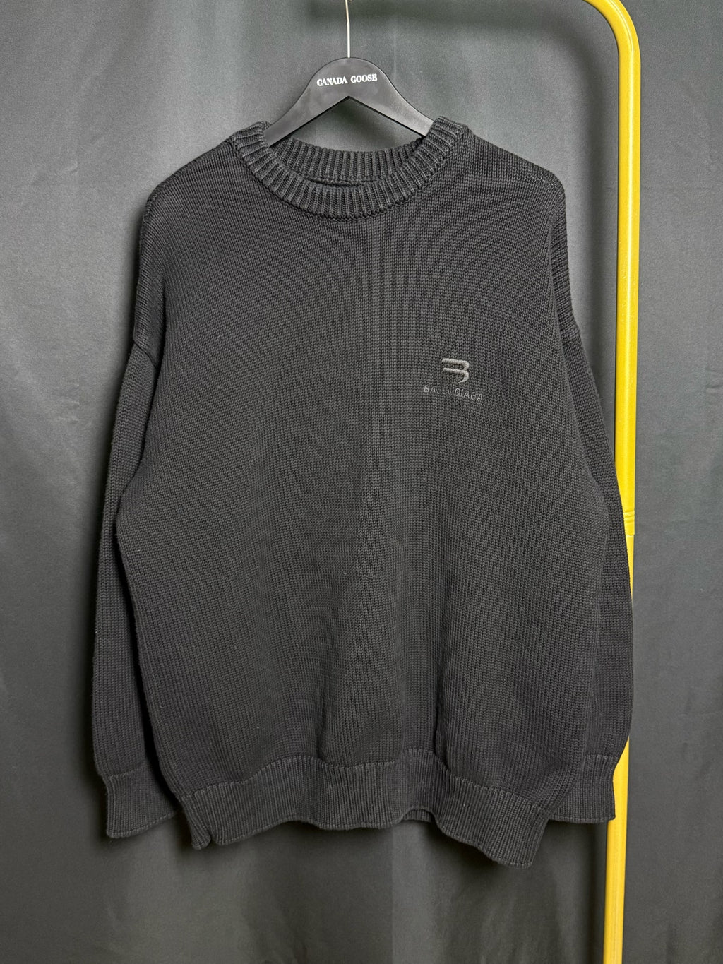 Balenciaga Black Crew Neck Knit Sweater