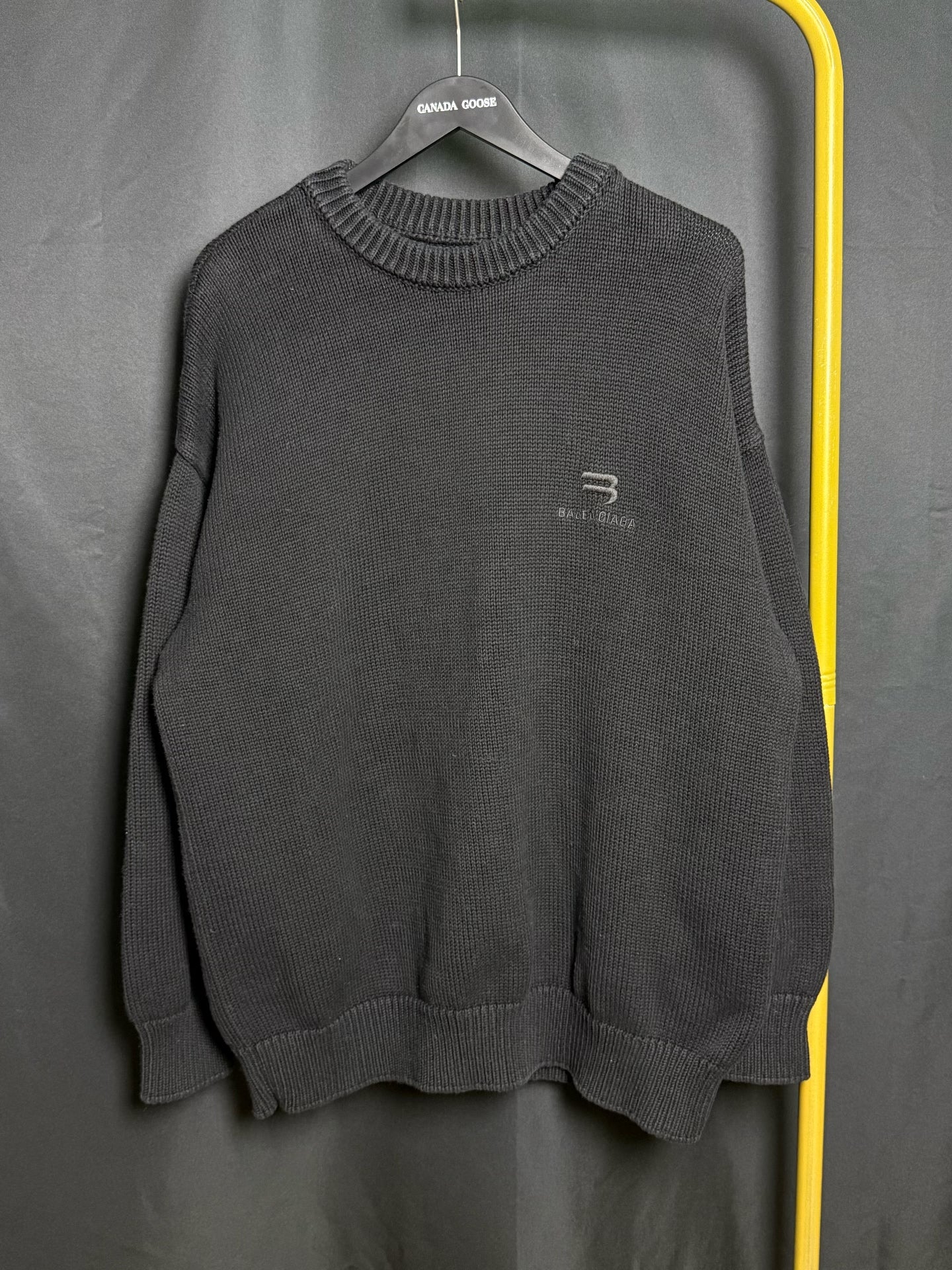 Balenciaga Black Crew Neck Knit Sweater