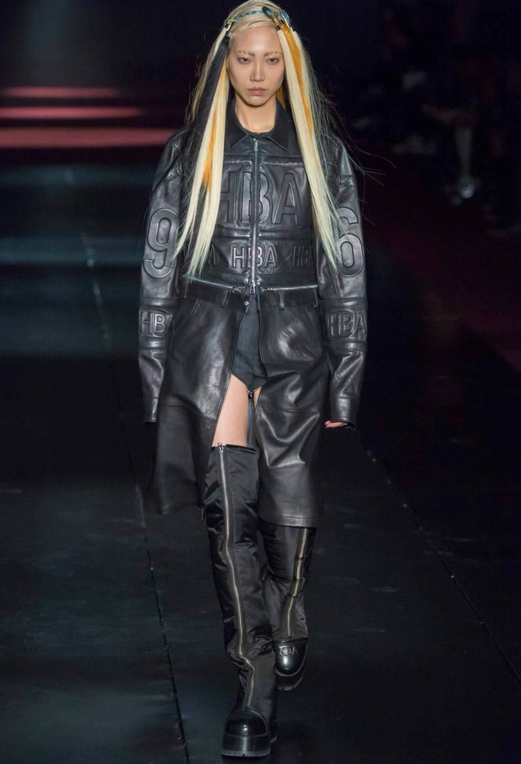 Hood By Air HBA SS15 Shayne Oliver Embossed 69 Print Leather Jacket