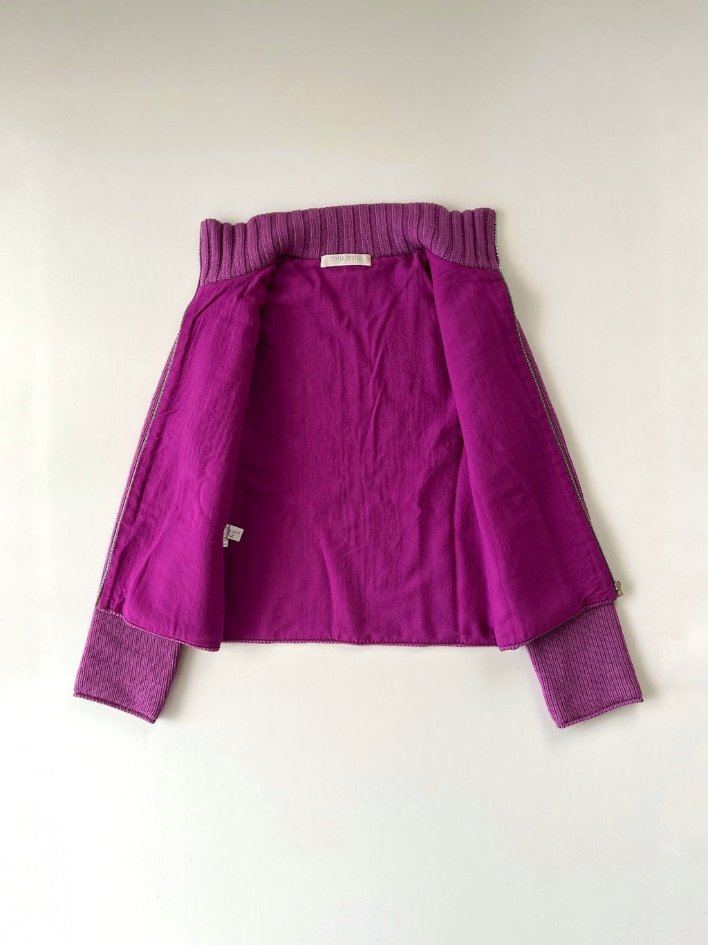 Miu Miu AW97 Turtleneck Zip-Up Knit Jacket