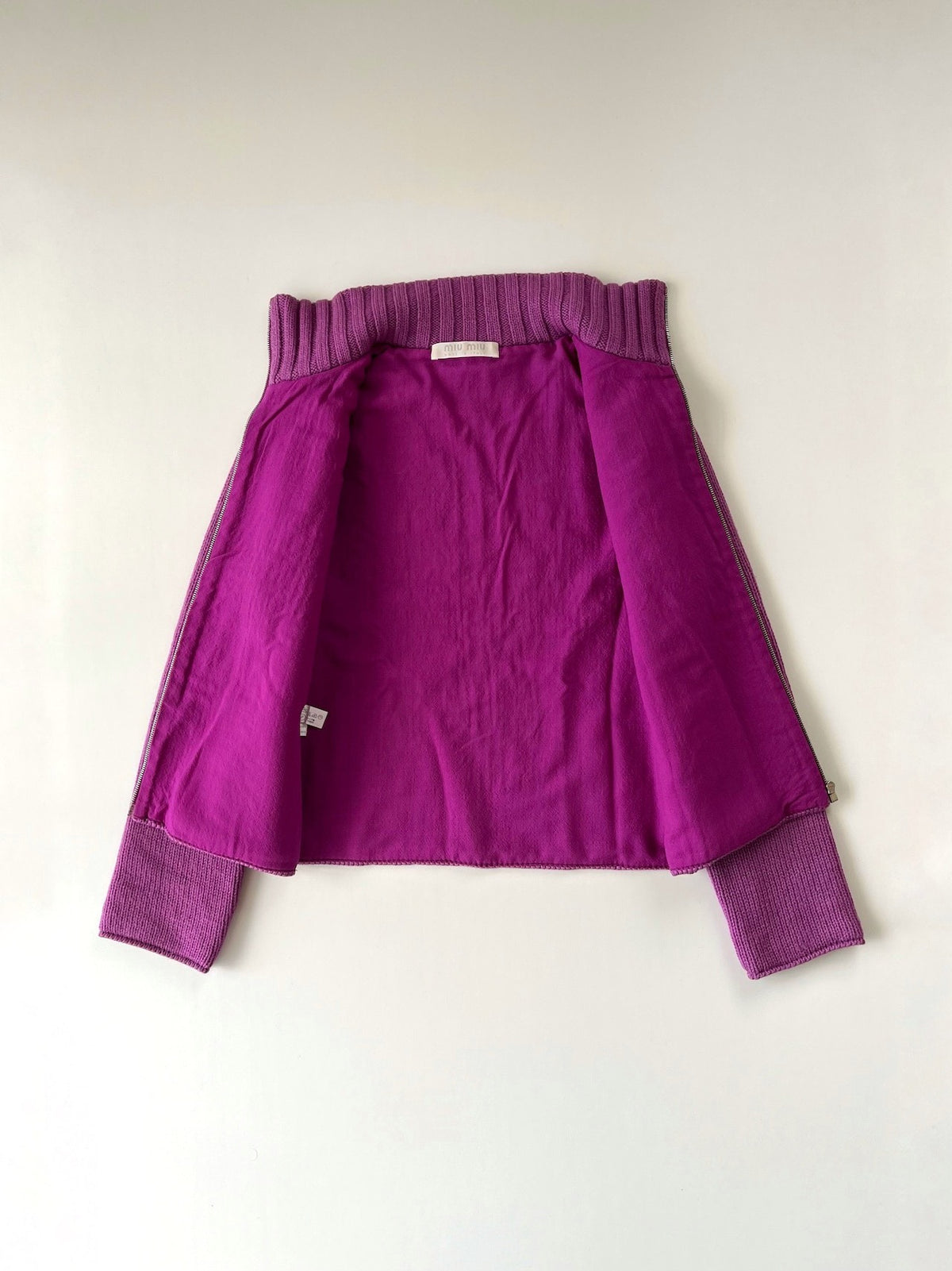 Miu Miu AW97 Turtleneck Zip-Up Knit Jacket