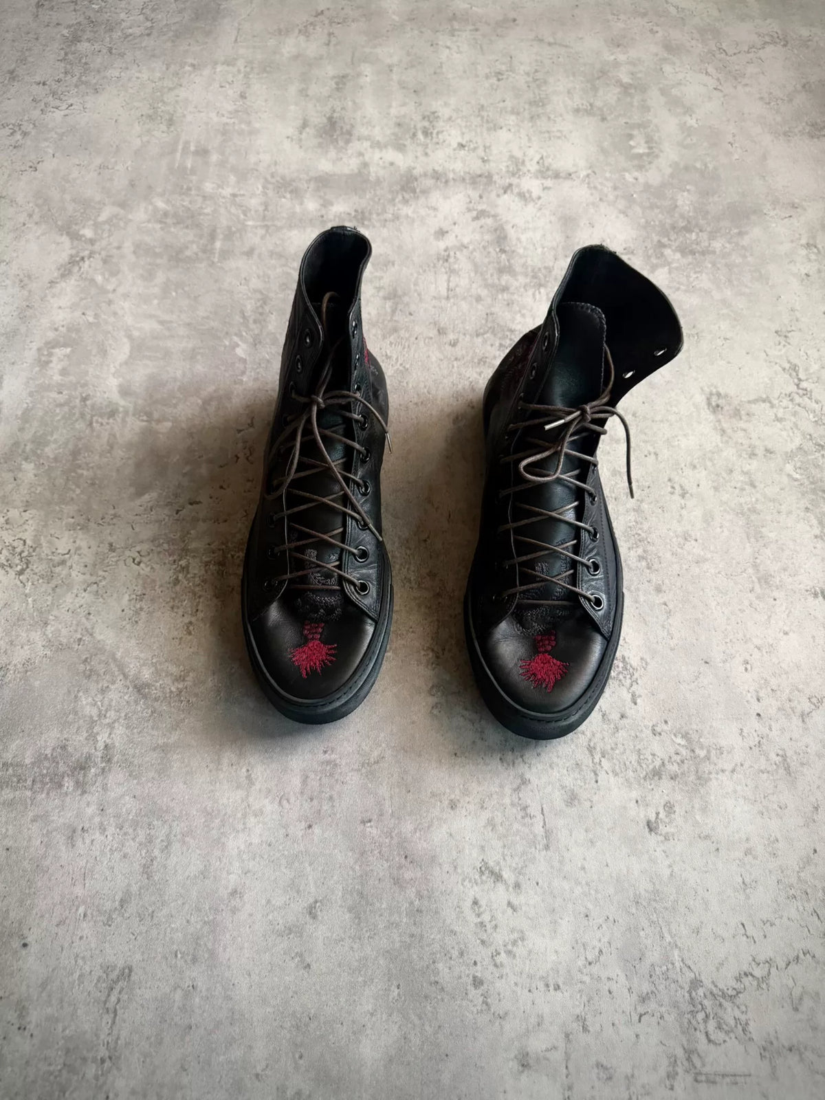 Gucci Tom Ford 01SS Dragon Embroidered High-Top Sneakers