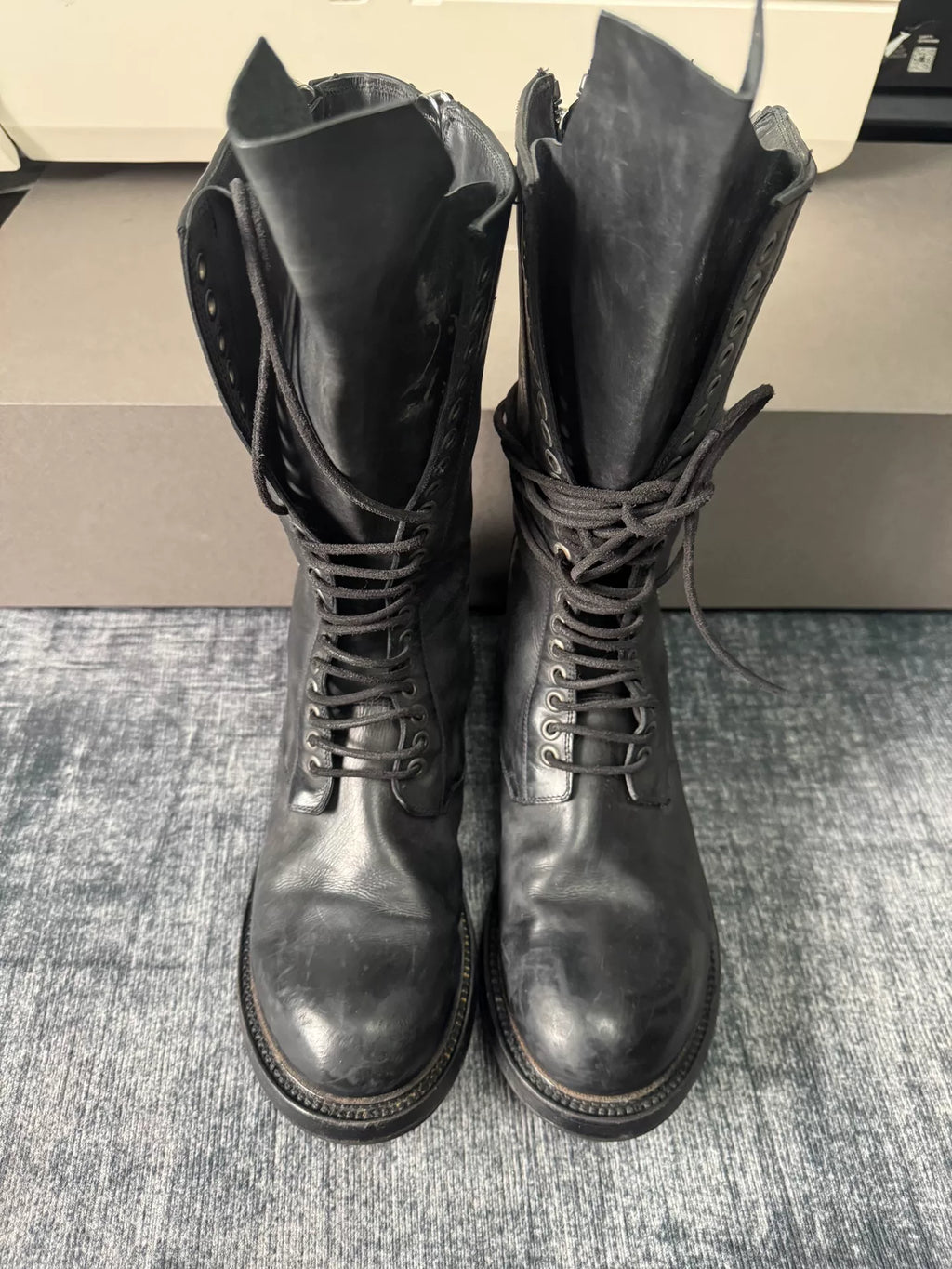 Rick Owens mainline heavy-duty high-top boots