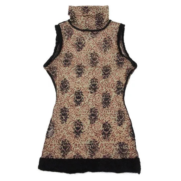 Jean Paul Gaultier Vintage Dark Floral Mesh Top
