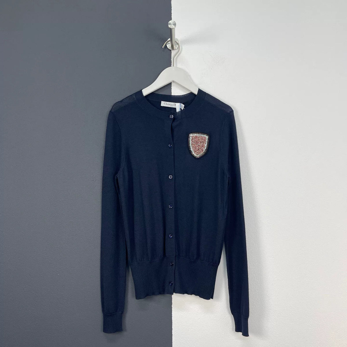 Dior Rhinestone Knit Cardigan