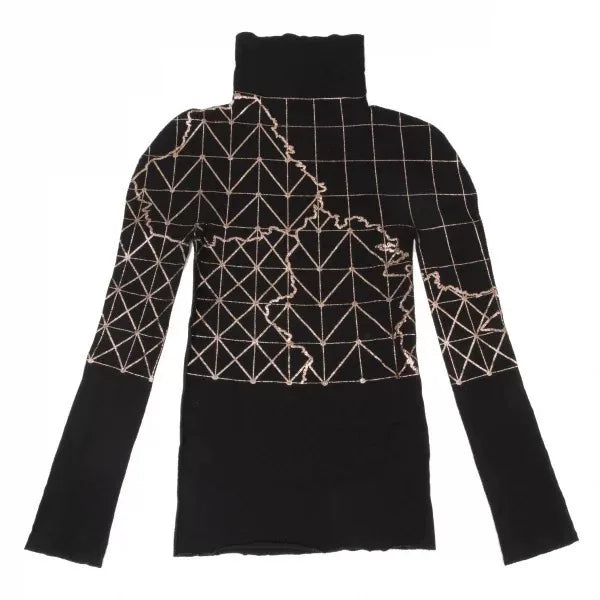Issey Miyake Vintage Black Patterned Top
