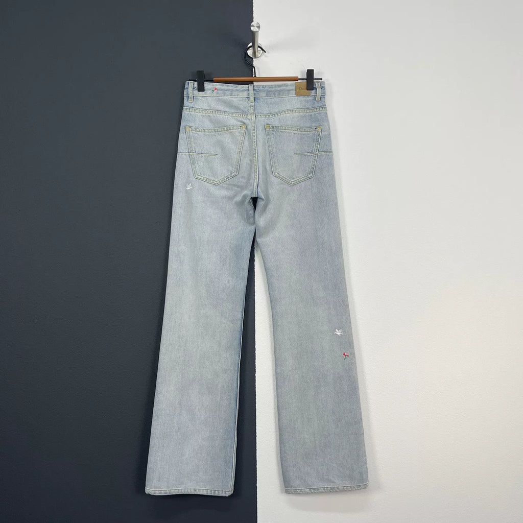 Dior Embroidered Hundred Birds Floral Jeans