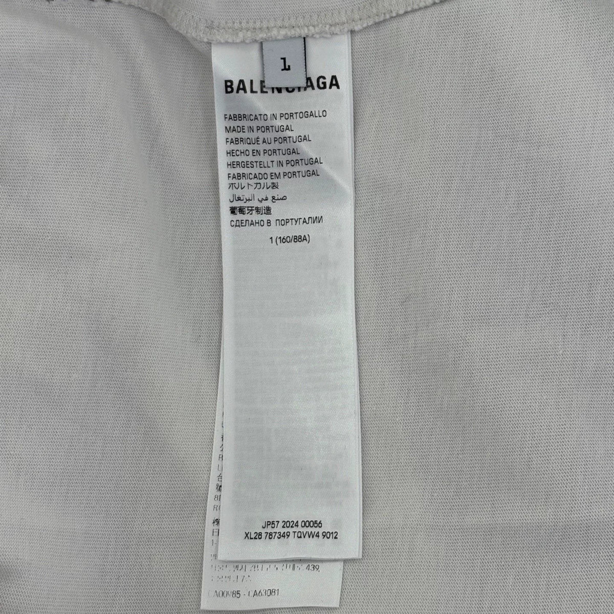 Balenciaga SS24 Ripped Logo Foam Letter Print Short Sleeve T-Shirt
