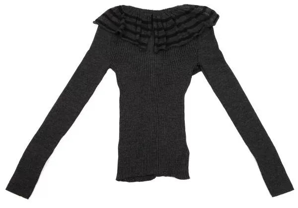 Jean Paul Gaultier Vintage Grey Striped Knit Sweater