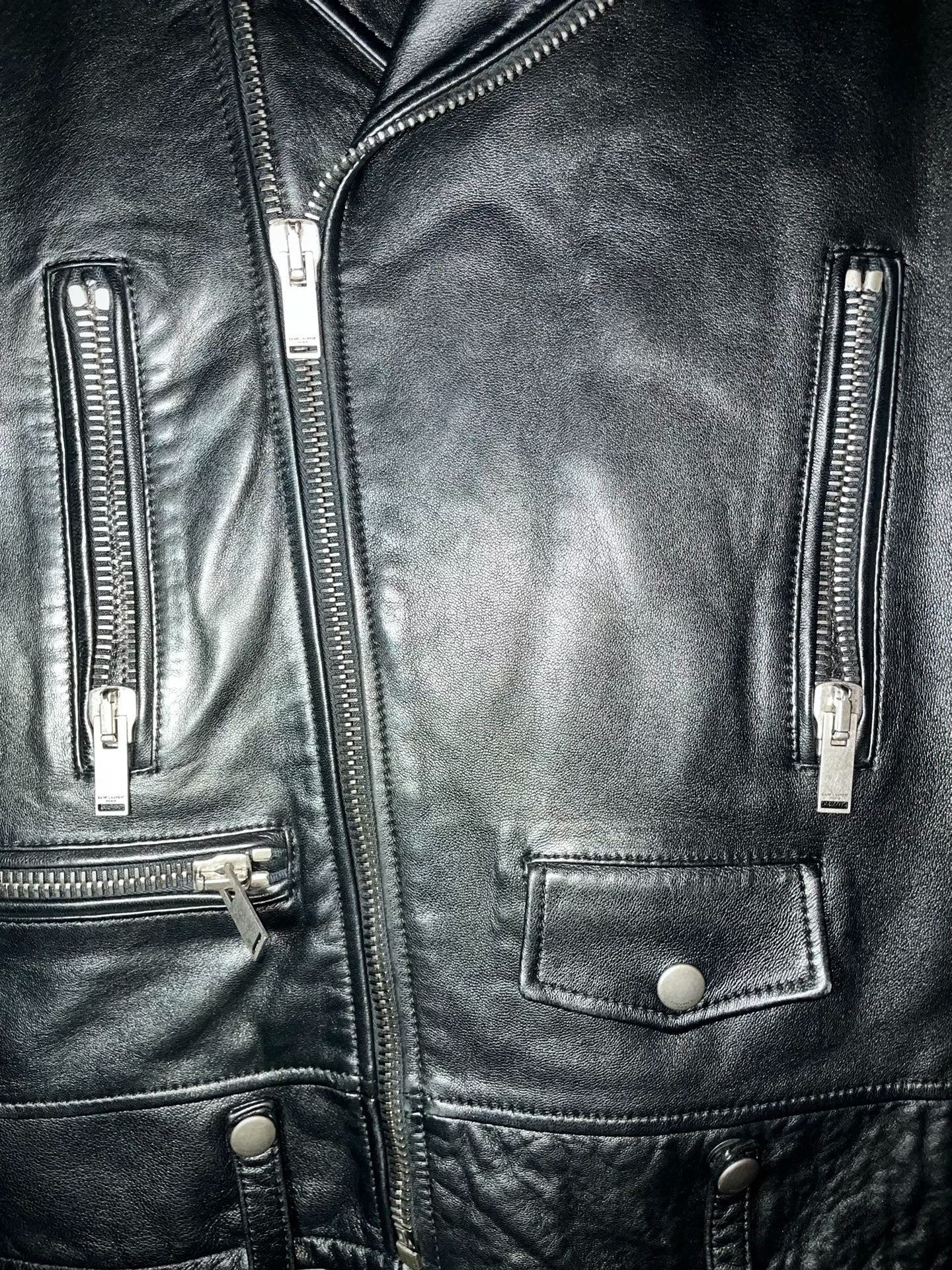 Saint Laurent LO1 SLP2018 Fall/Winter Authentic Lambskin Motorcycle Jacket