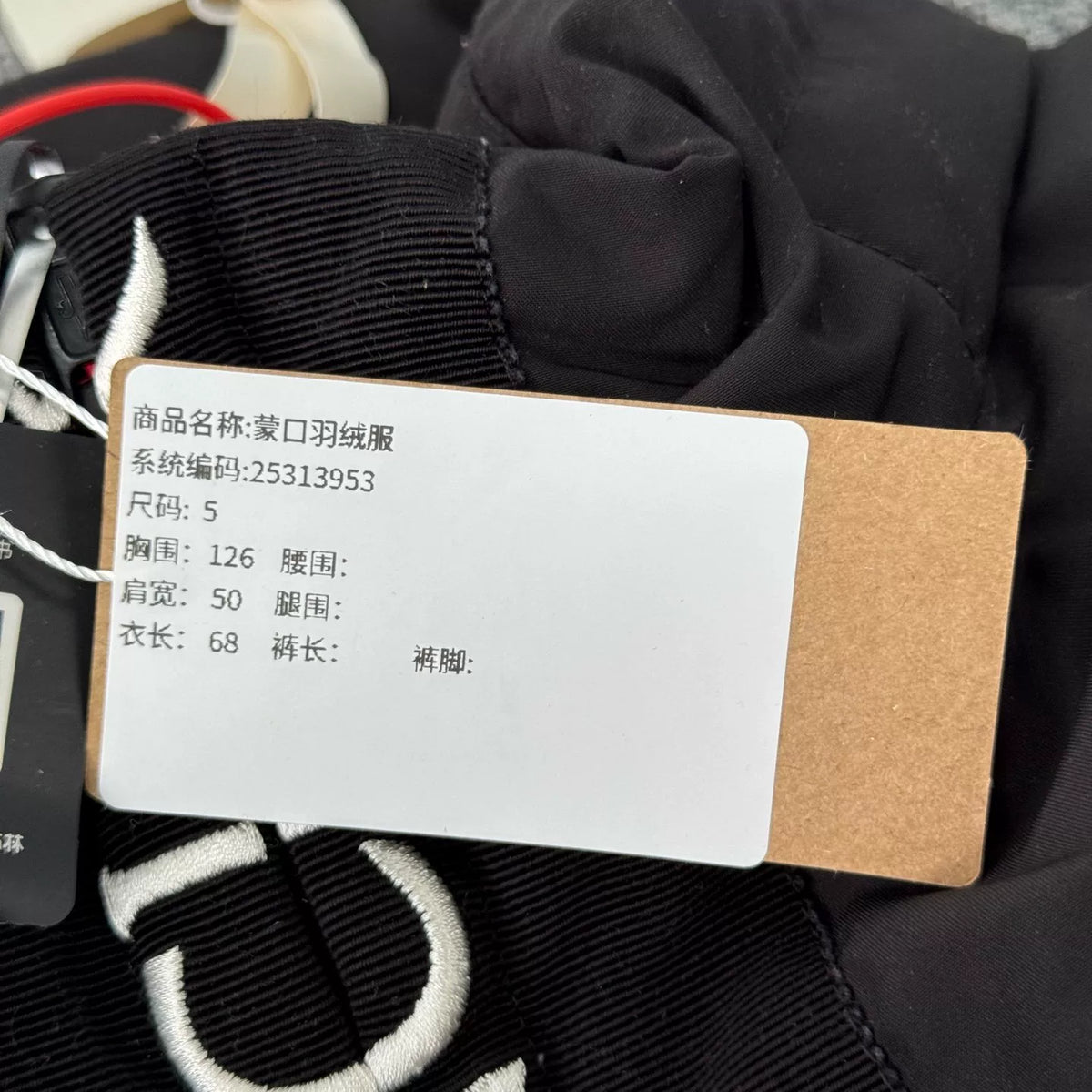 Moncler Bruel Logo Panel Stand Collar Down Jacket