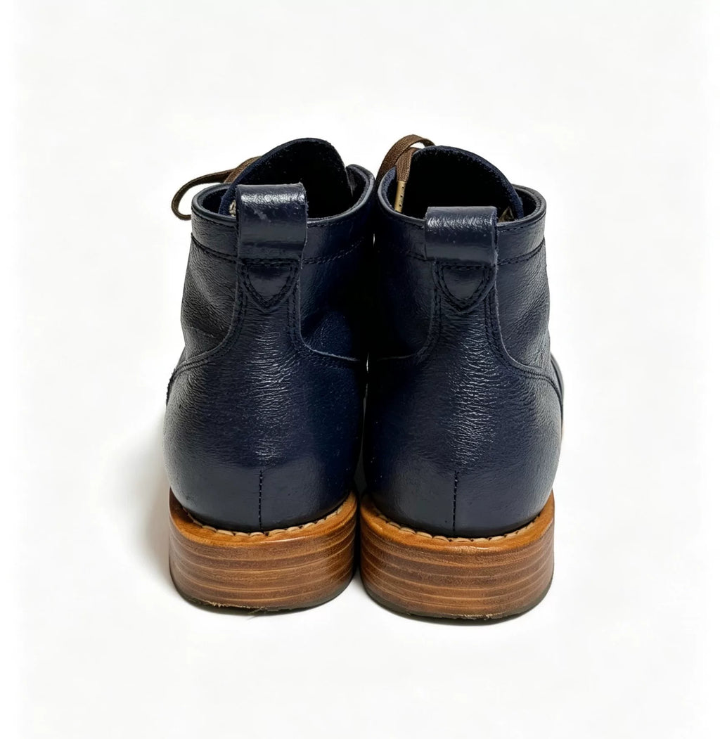 Visvim Marshal Boots-Folk Wmv Navy Leather Boots
