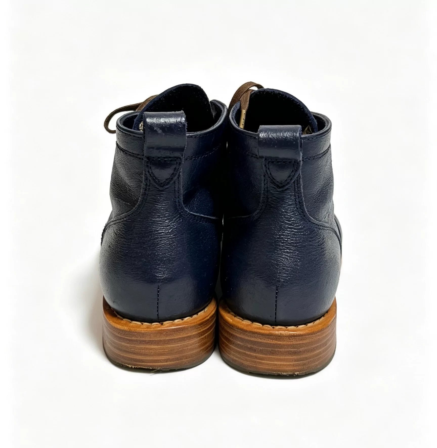 Visvim Marshal Boots-Folk Wmv Navy Leather Boots