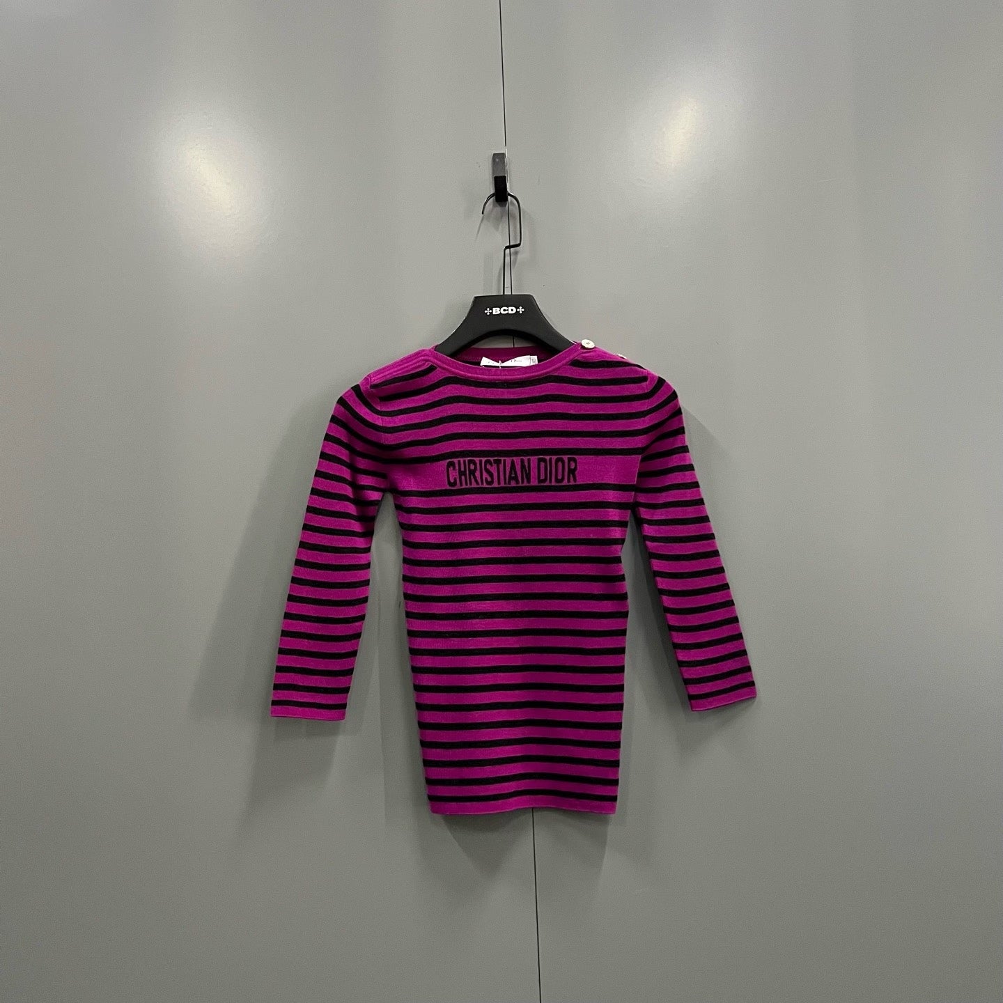 Dior Striped Logo Knit Sweater