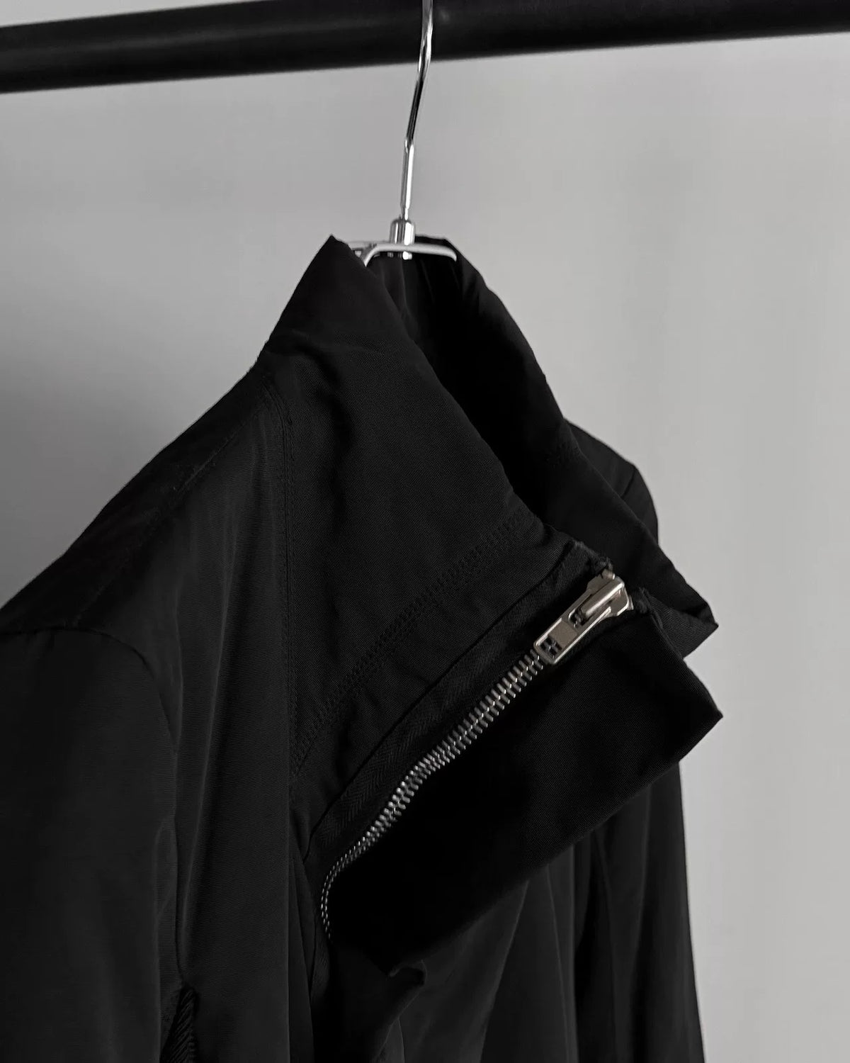 Rick Owens AW14 Diagonal Zip-Up Turtleneck Coat