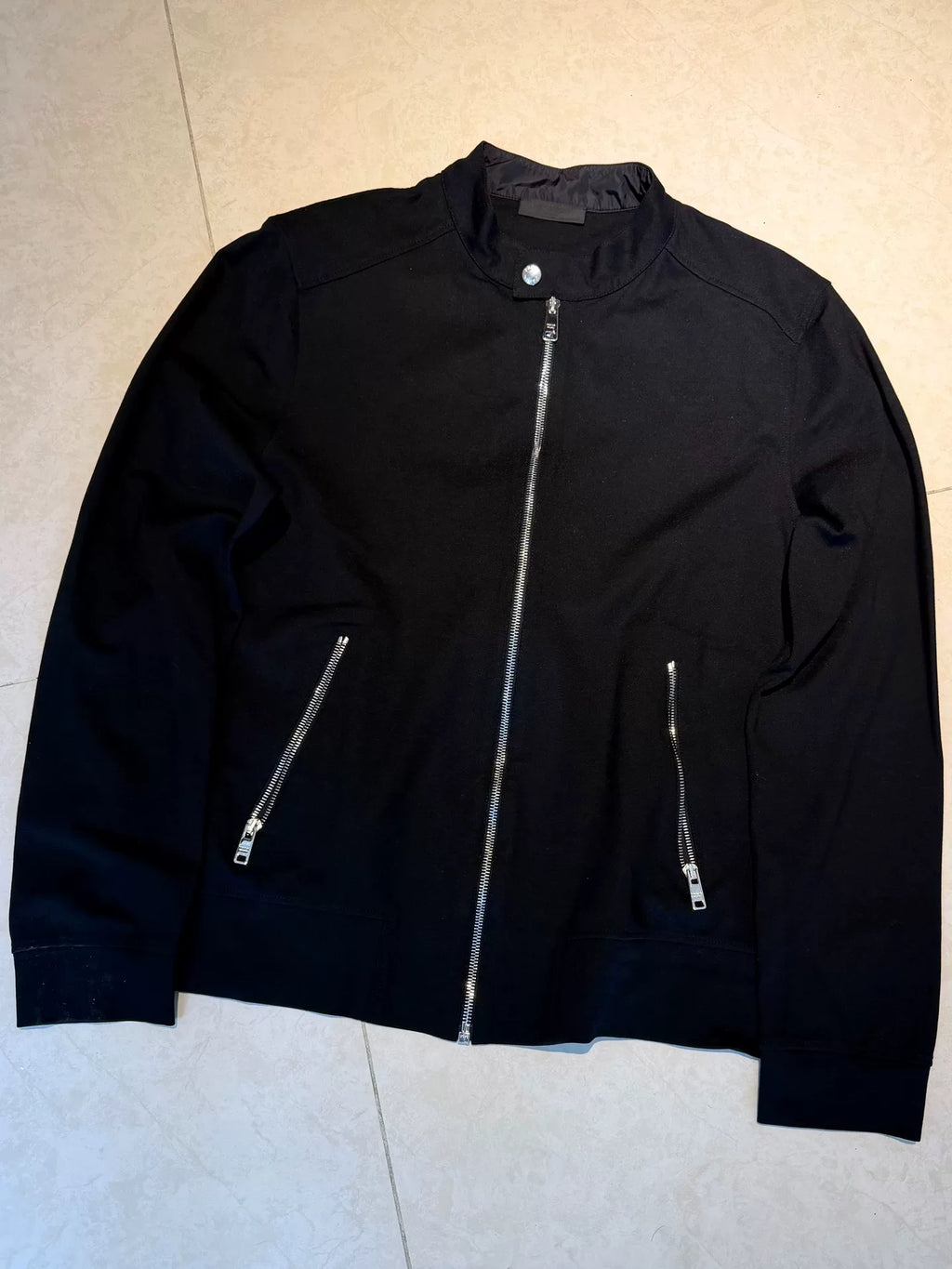 Prada Harlington Rivet Zip-Up Nylon Jacket