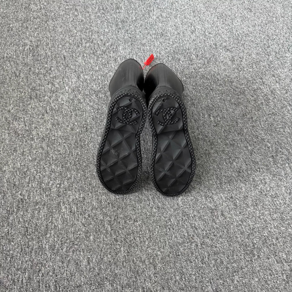 Chanel 25S Double C Rubber Tall Boots
