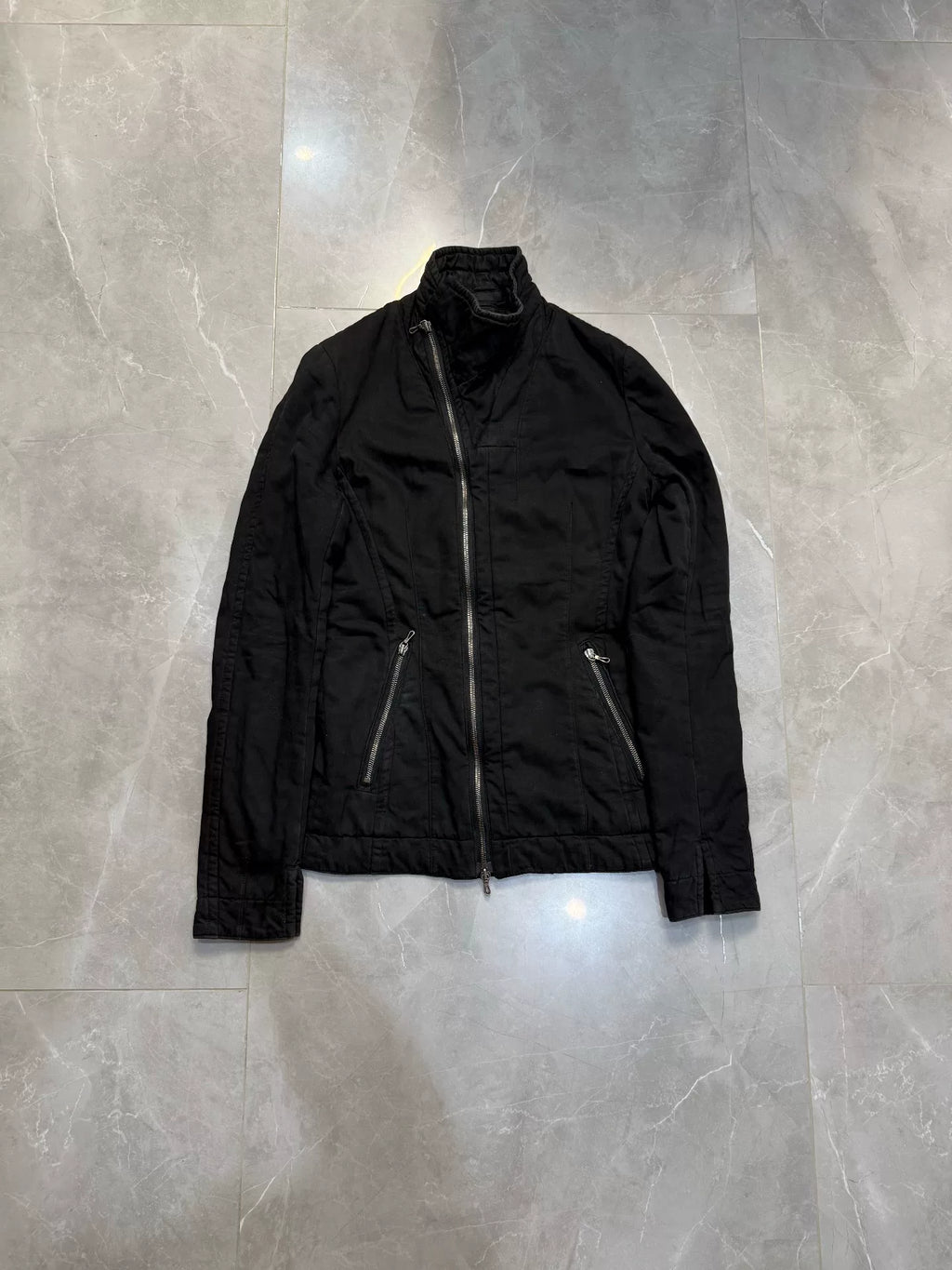 Julius FW11 Stand-Collar Diagonal Zip Cotton Jacket