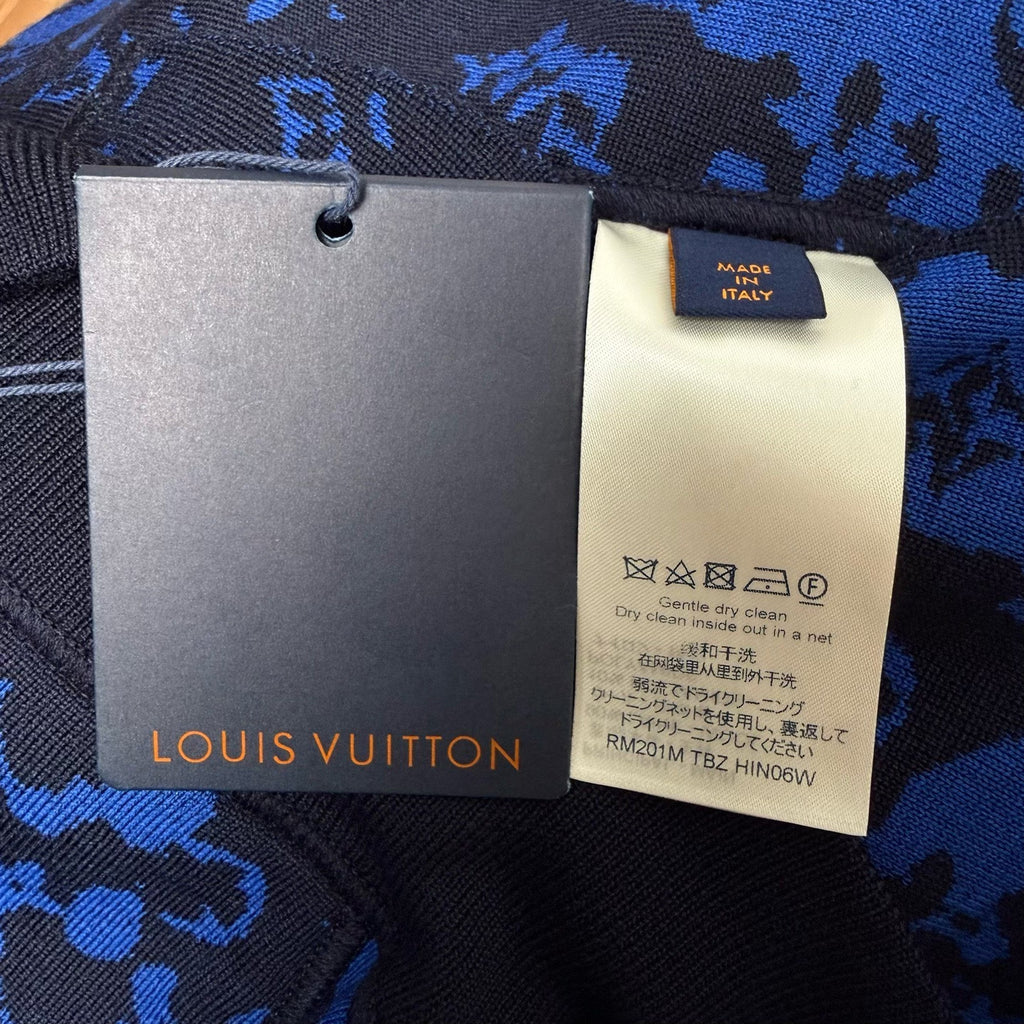 Louis Vuitton Monogram Print Reversible Zip Up Sweatshirt