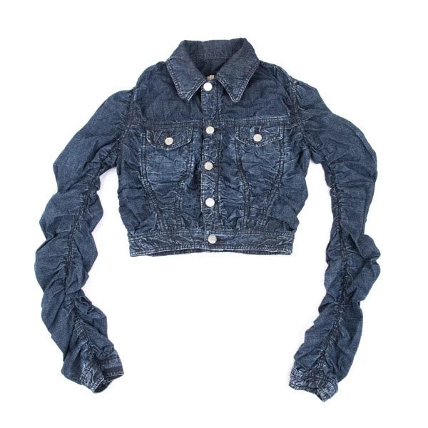 Jean Paul Gaultier Indigo Denim Pleated Jacket