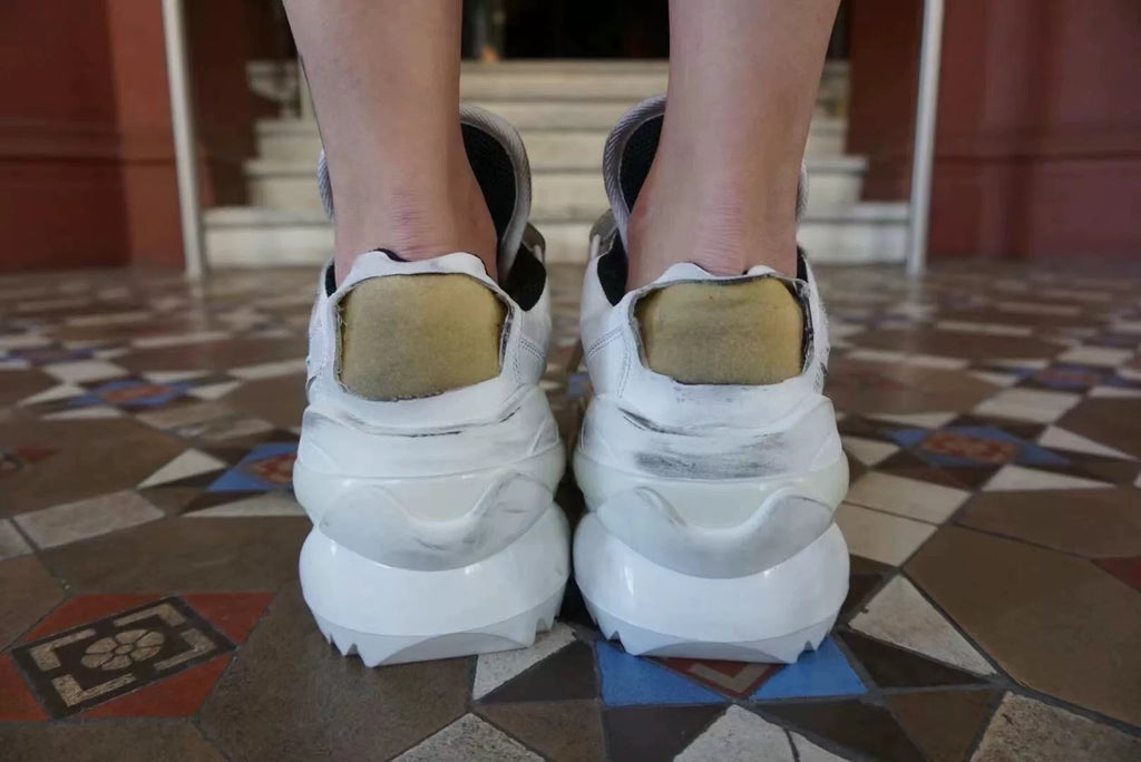 Maison Margiela FW19 White Retro Platform Sneakers