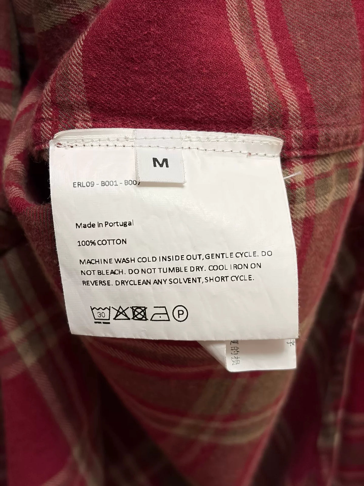 Erl Red Plaid Shirt