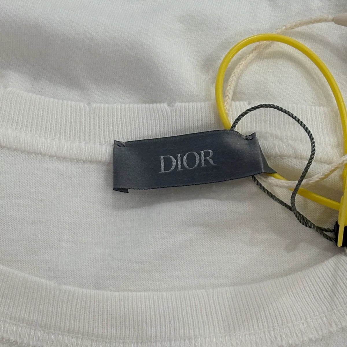 Dior White Letter LOGO Dog Embroidered Print Short Sleeve Top