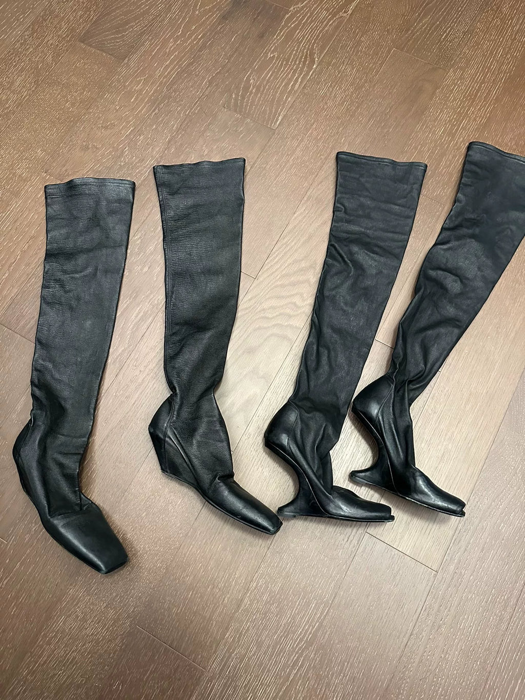 Rick Owens Slope Heel Fishmouth Boots