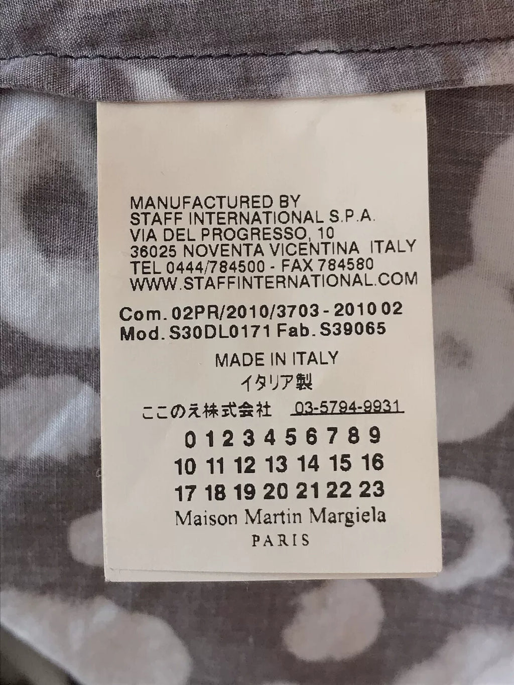 Maison Margiela FW10 Showpiece Shirt