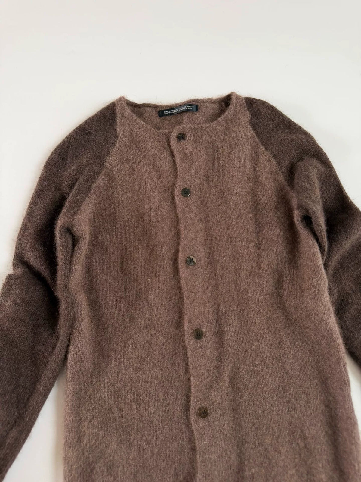 Yohji Yamamoto Color-Block Raglan Angora Knit Sweater
