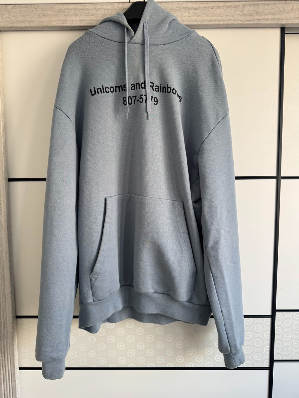 Vetements Blue Unicorn Hoodie