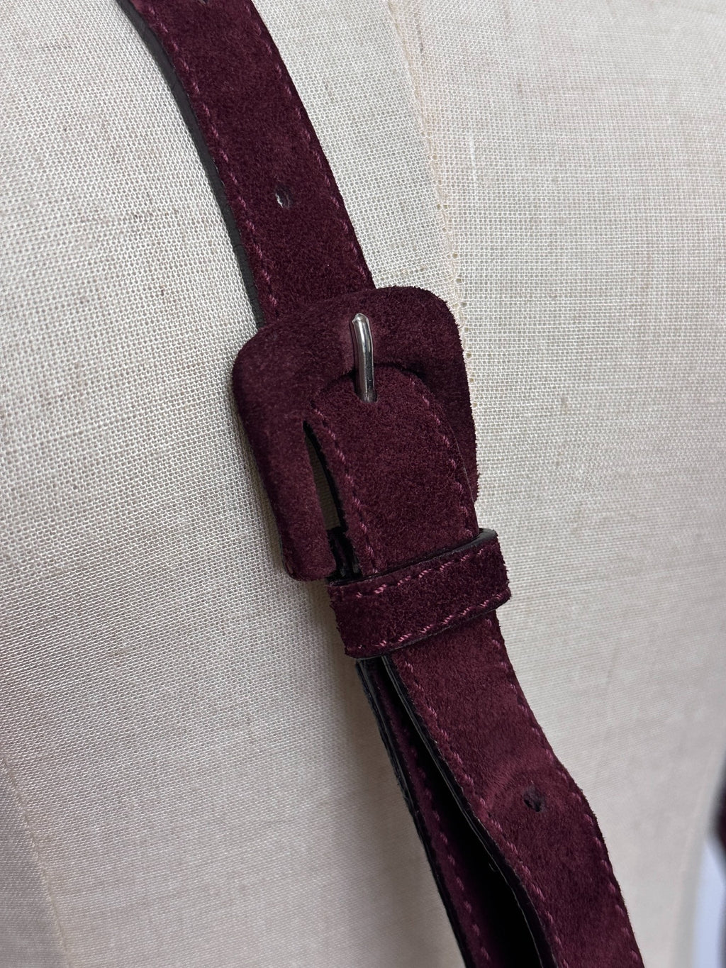 Maison Martin Margiela Scarlet Suede Small Crossbody Bag