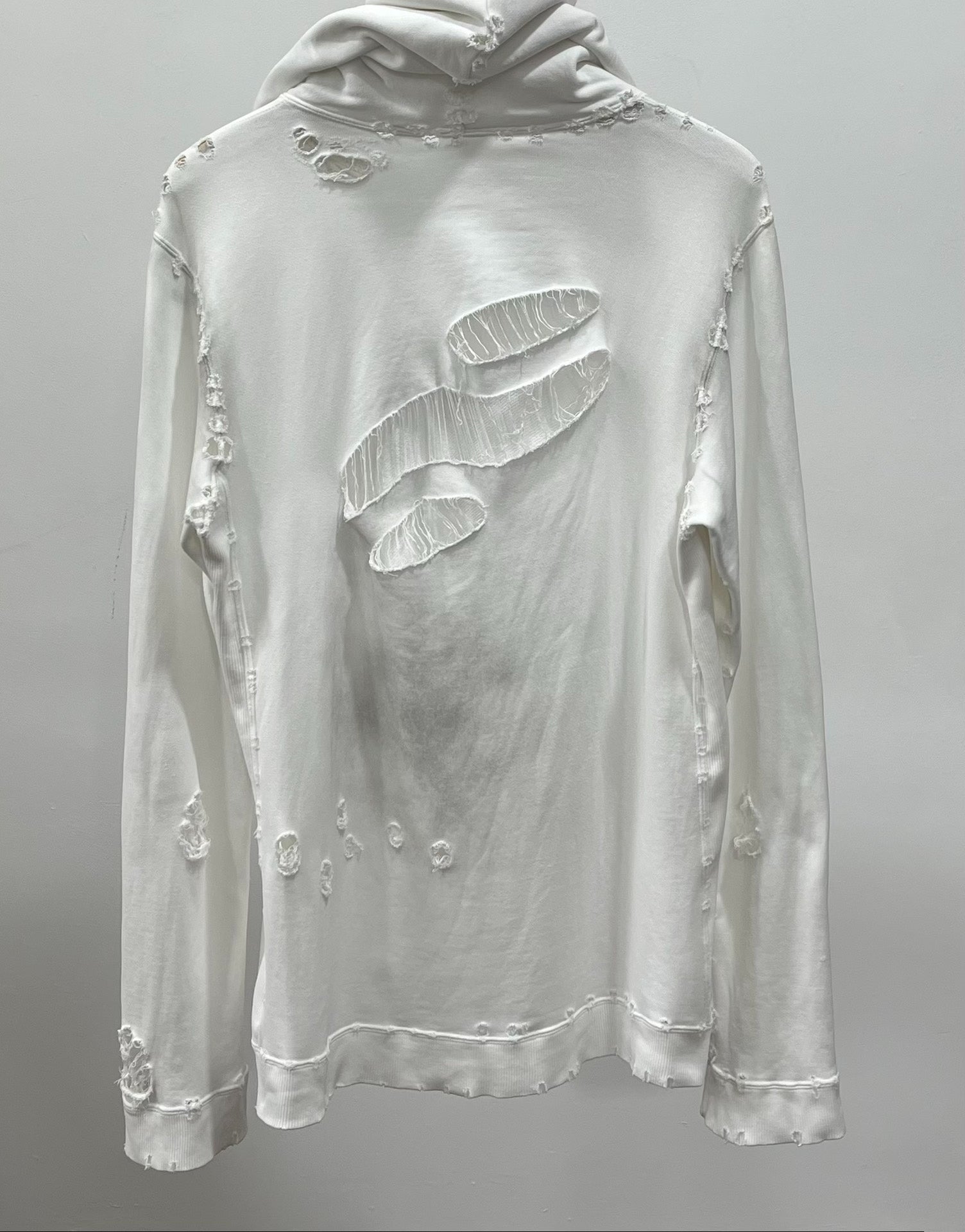 Number (N)ine 02SS "The Modern Age" Distressed Ink Stain Long Hoodie