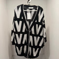 Valentino V-Neck All-Over Print Cardigan