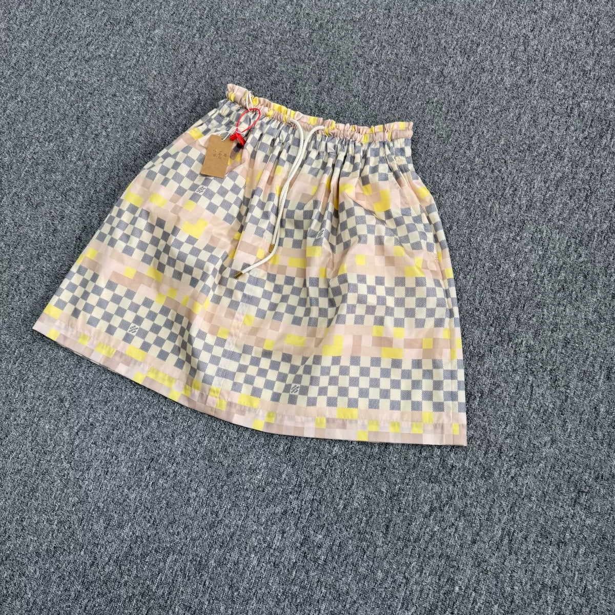 Louis Vuitton Checkered Midi Skirt