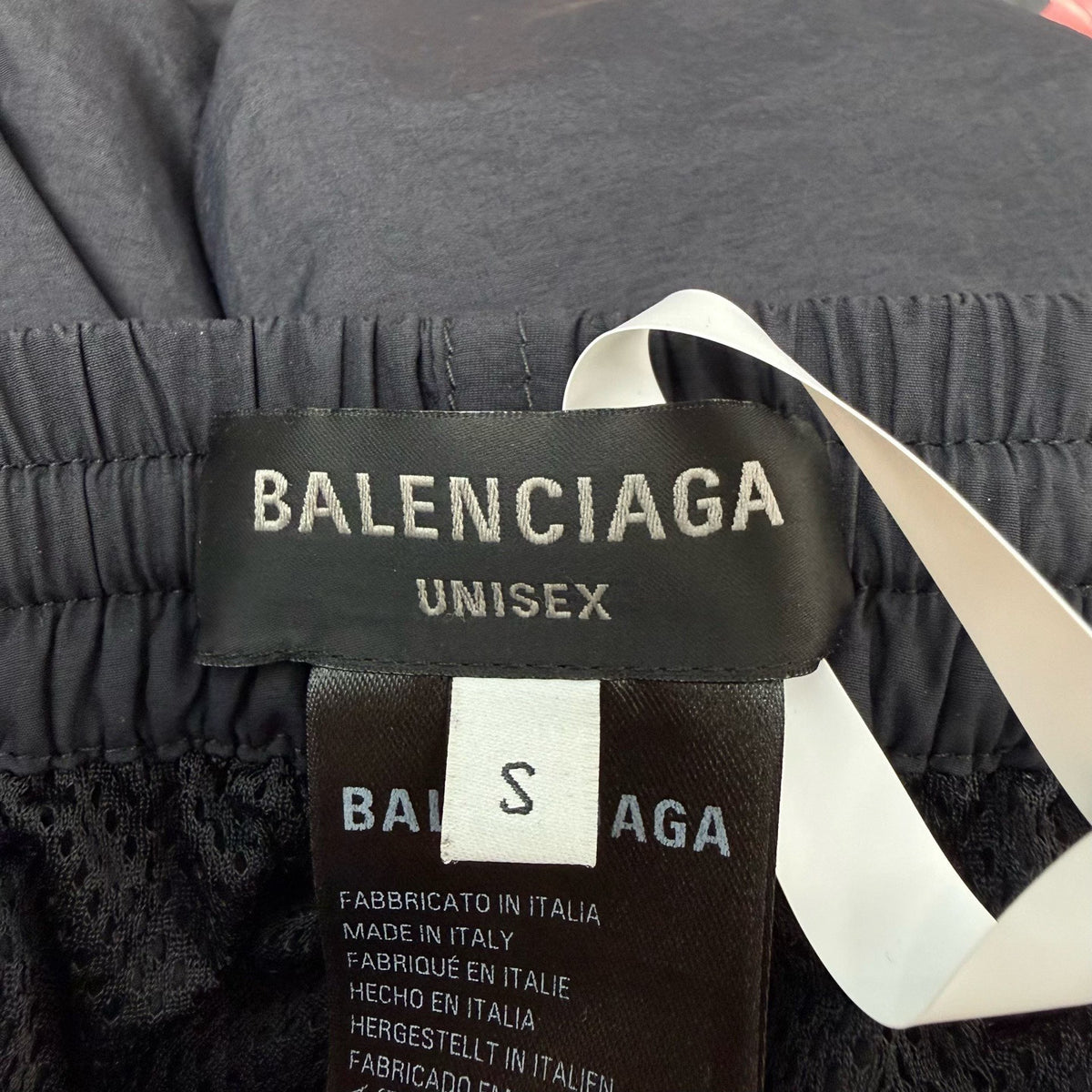 Balenciaga Black Logo Wide-Leg Pants