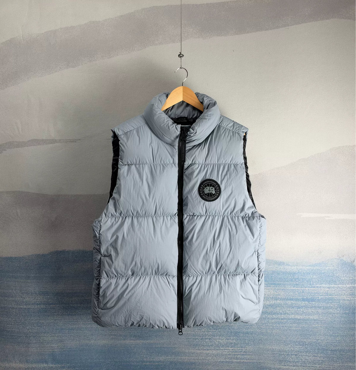 Canada Goose SS25 Grey Blue Logo Down Vest