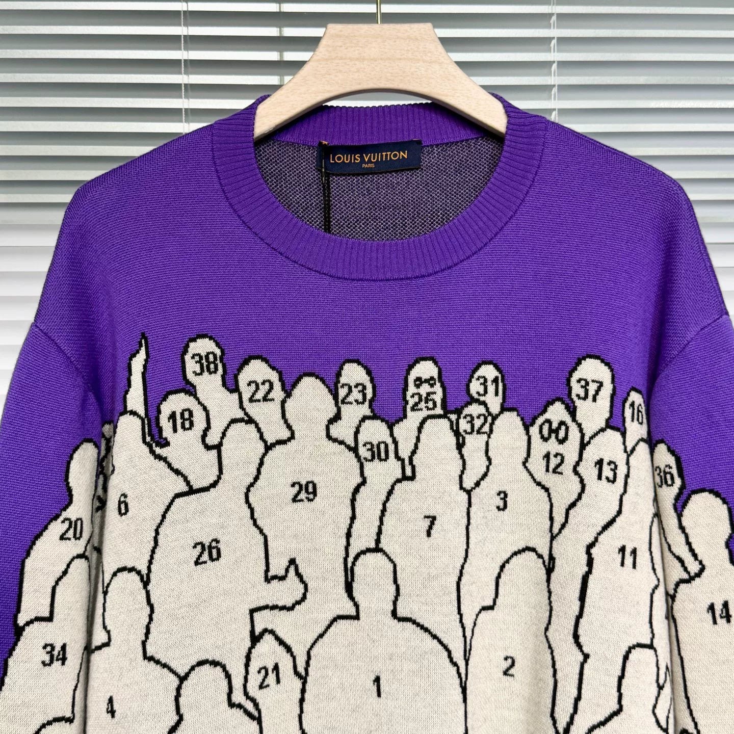 Louis Vuitton Wool Logo Purple Knit Sweater
