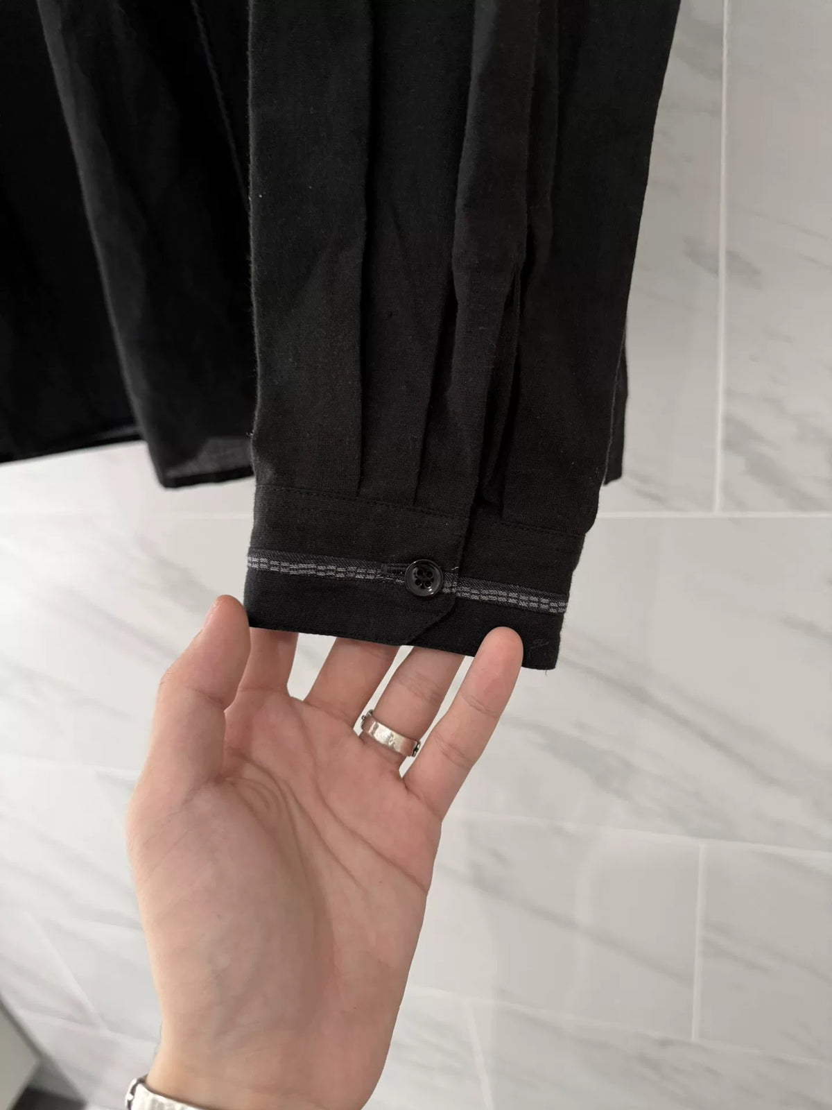Saint Laurent Black Western Silk Shirt