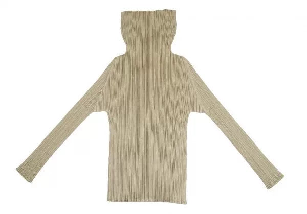 Issey Miyake Vintage Beige Pleated Top