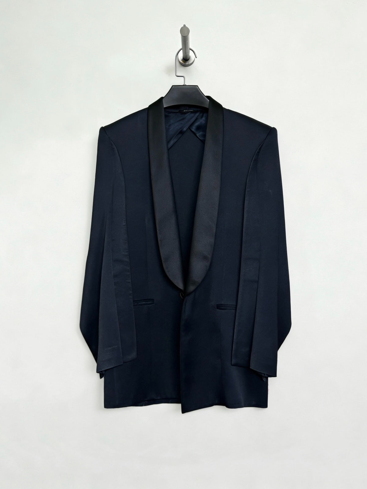 Maison Martin Margiela 11SS Satin Padded Shoulder Cape Coat