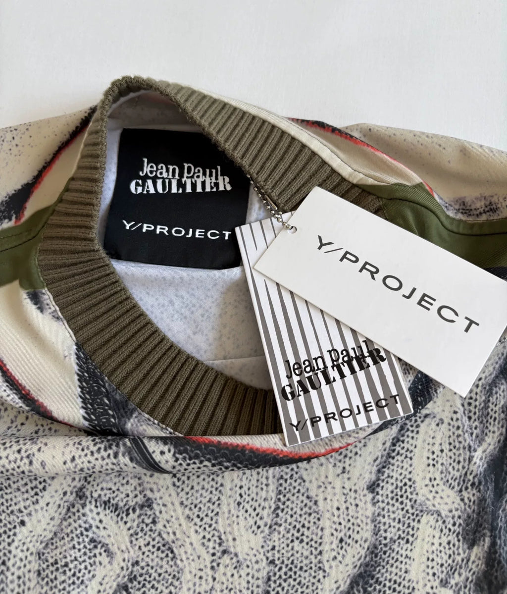 Jean Paul Gaultier Yproject Portrait Print Panel Knit Mesh Top